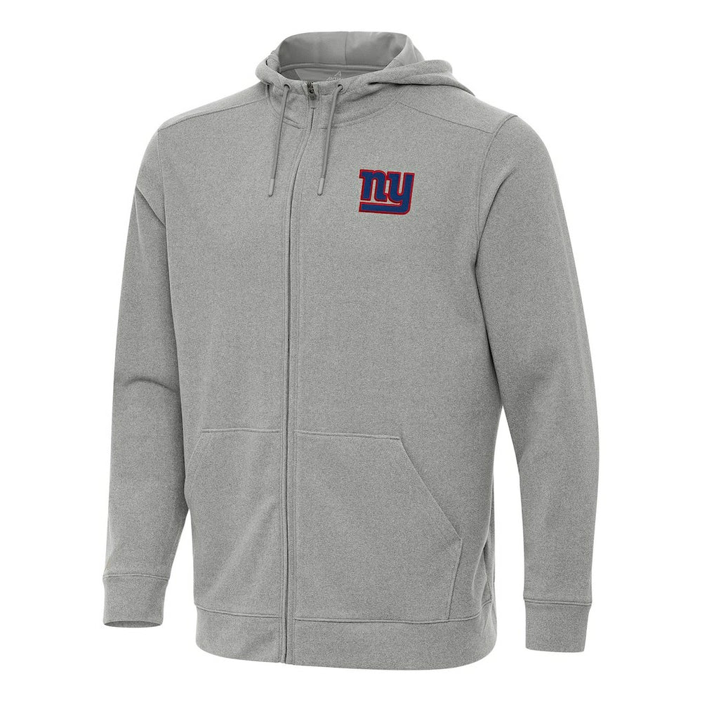 New York Giants Antigua Effortless Full-Zip Hoodie - Heather Gray Hoodies