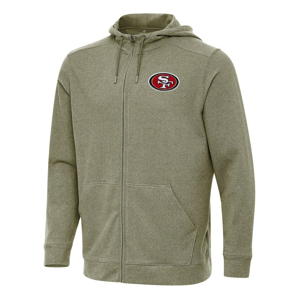 San Francisco 49ers Antigua Effortless Full-Zip Hoodie - Olive Hoodies