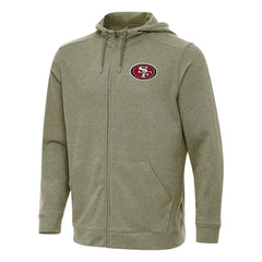 San Francisco 49ers Antigua Effortless Full-Zip Hoodie - Olive Hoodies