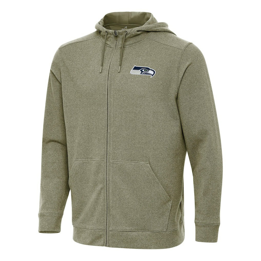 Seattle Seahawks Antigua Effortless Full-Zip Hoodie - Olive Hoodies