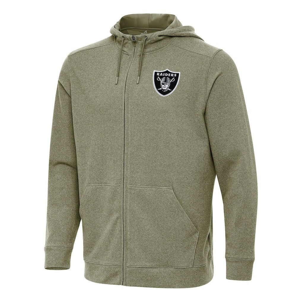 Las Vegas Raiders Antigua Effortless Full-Zip Hoodie - Olive Hoodies