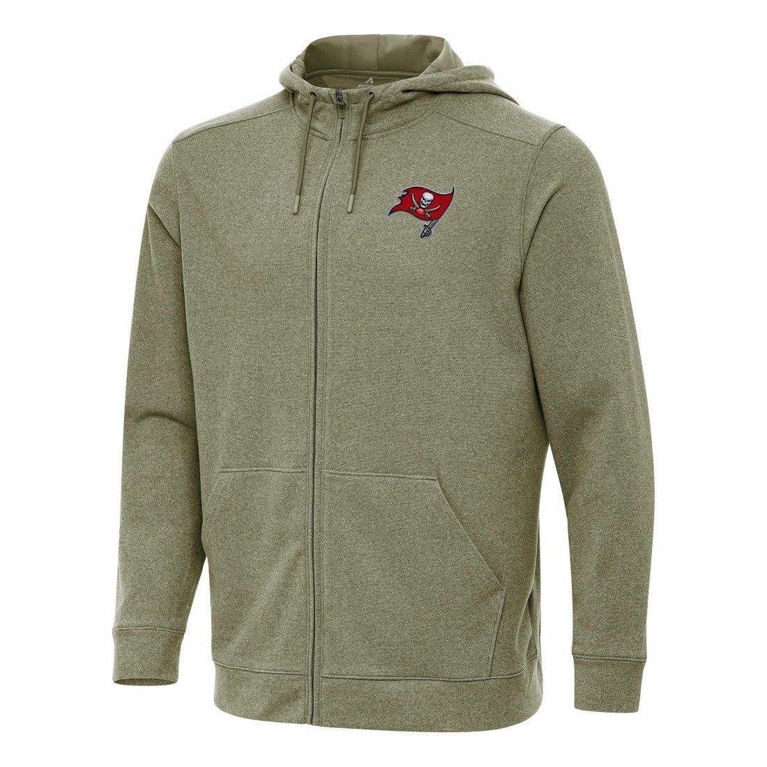 Tampa Bay Buccaneers Antigua Effortless Full-Zip Hoodie - Olive Hoodies