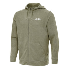 New York Jets Antigua Effortless Full-Zip Hoodie - Olive Hoodies