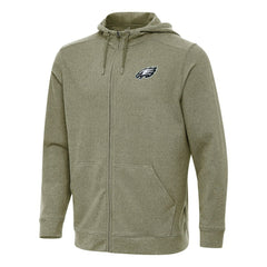 Philadelphia Eagles Antigua Effortless Full-Zip Hoodie - Olive Hoodies