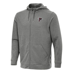 Atlanta Falcons Antigua Effortless Full-Zip Hoodie - Heather Black Hoodies