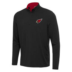 Arizona Cardinals Antigua Content Quarter-Zip Pullover Top - Black/Cardinal Pullover