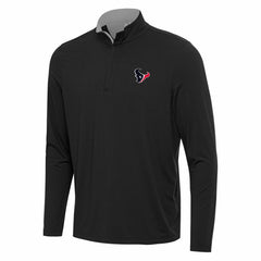 Houston Texans Antigua Content Quarter-Zip Pullover Top - Black/Gray Pullover