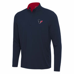 Houston Texans Antigua Content Quarter-Zip Pullover Top - Navy/Red Pullover