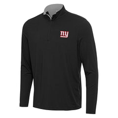 New York Giants Antigua Content Quarter-Zip Pullover Top - Black/Gray Pullover