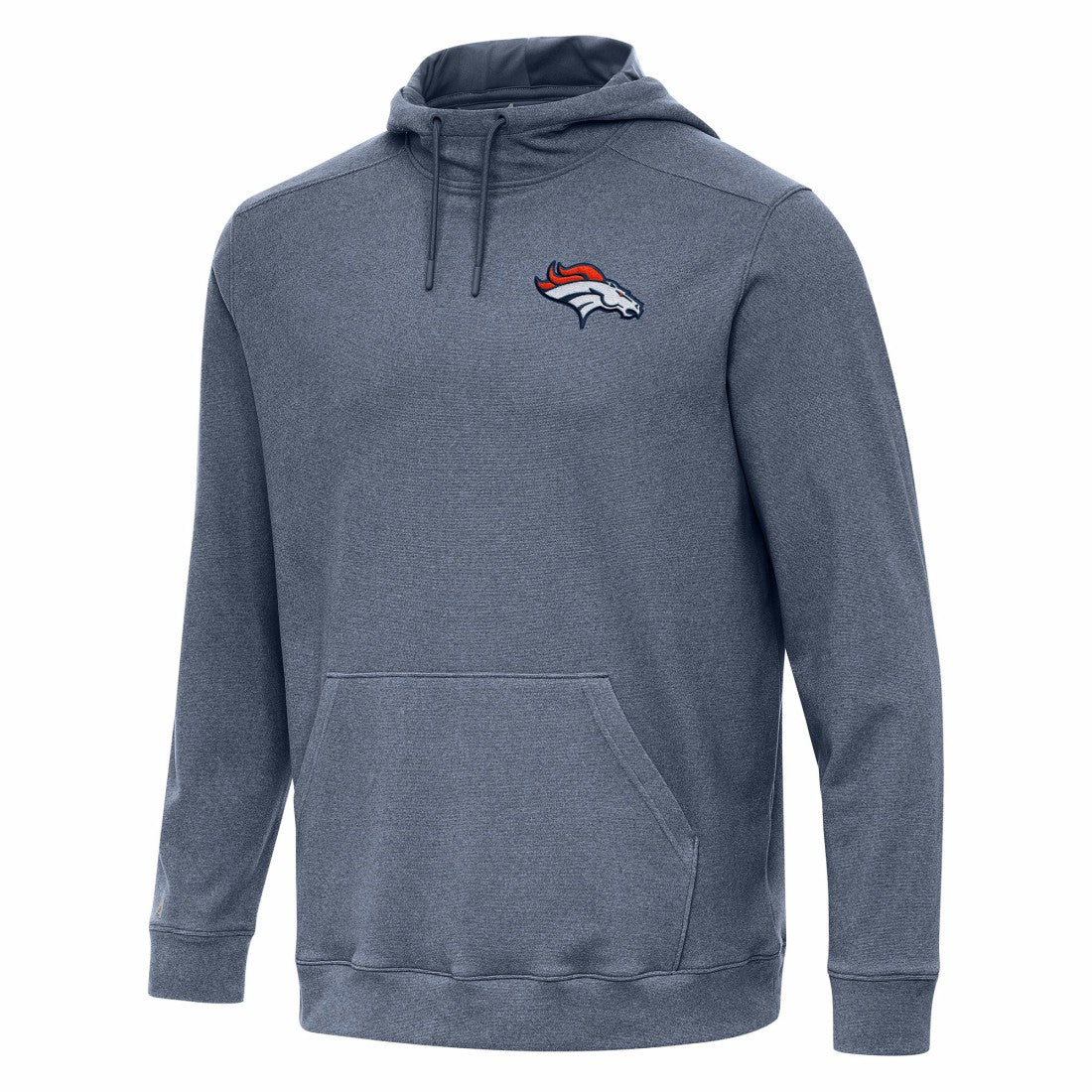 Denver Broncos Antigua Cloud Pullover Hoodie - Heather Navy Hoodies