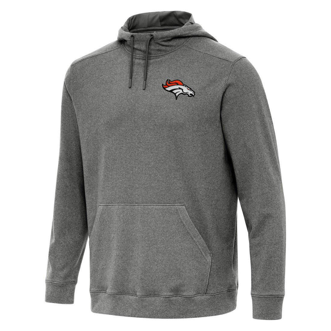 Denver Broncos Antigua Cloud Pullover Hoodie - Heather Black Hoodies