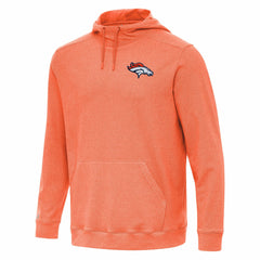Denver Broncos Antigua Cloud Pullover Hoodie - Heather Orange Hoodies