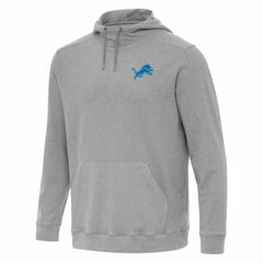Detroit Lions Antigua Cloud Pullover Hoodie - Heather Gray Hoodies
