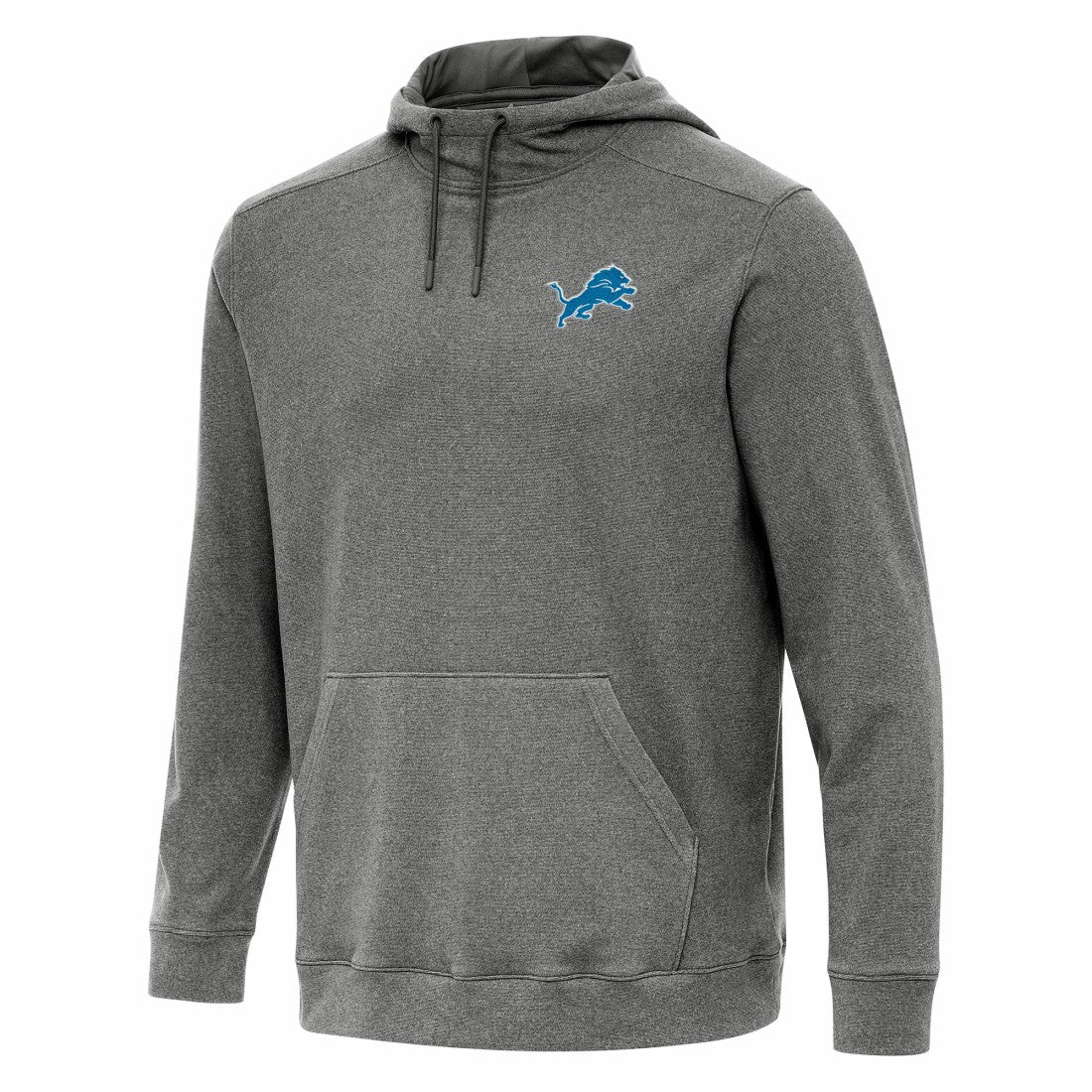 Detroit Lions Antigua Cloud Pullover Hoodie - Heather Black Hoodies