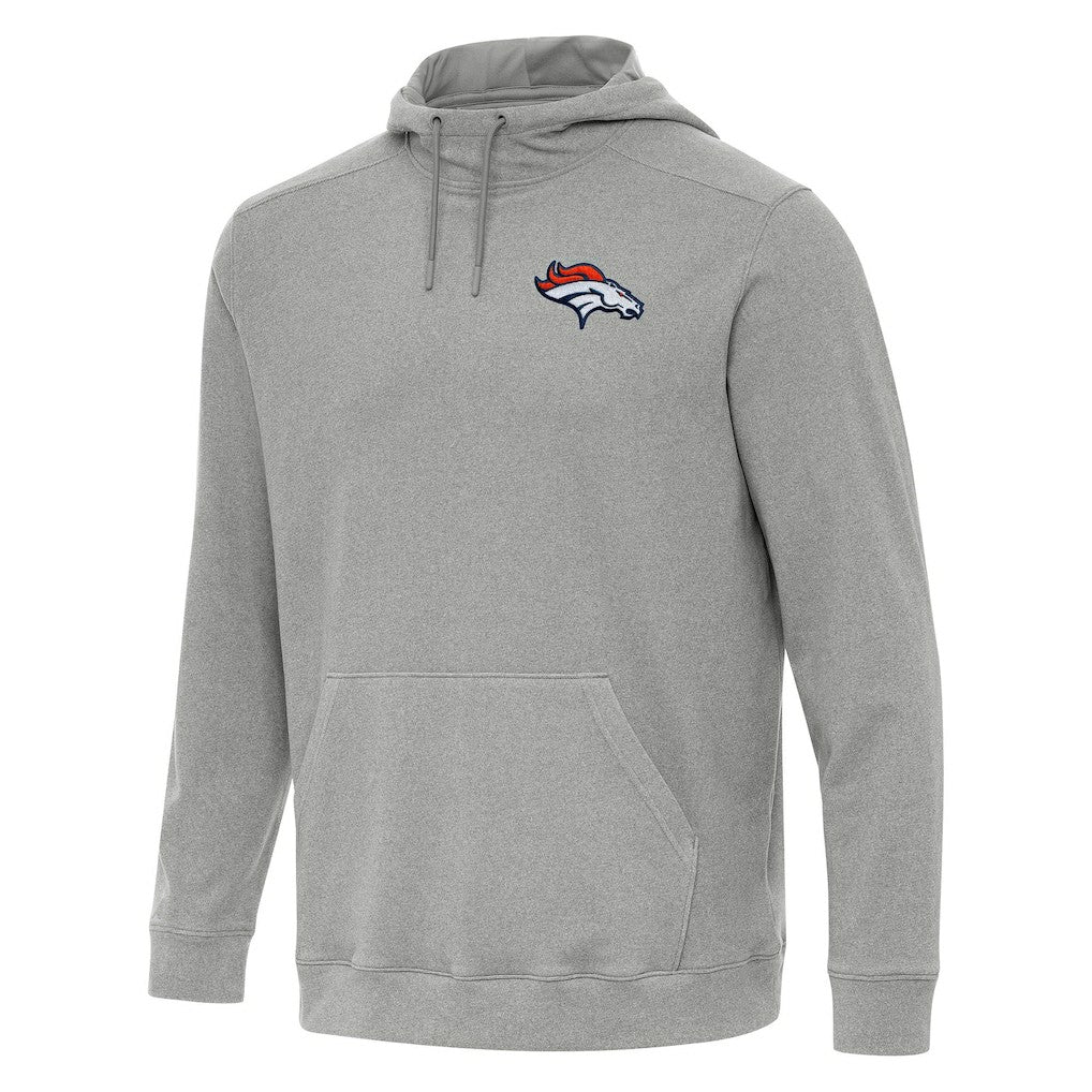 Denver Broncos Antigua Cloud Pullover Hoodie - Heather Gray Hoodies