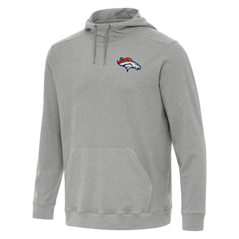 Denver Broncos Antigua Cloud Pullover Hoodie - Heather Gray Hoodies