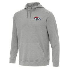 Denver Broncos Antigua Cloud Pullover Hoodie - Heather Gray Hoodies