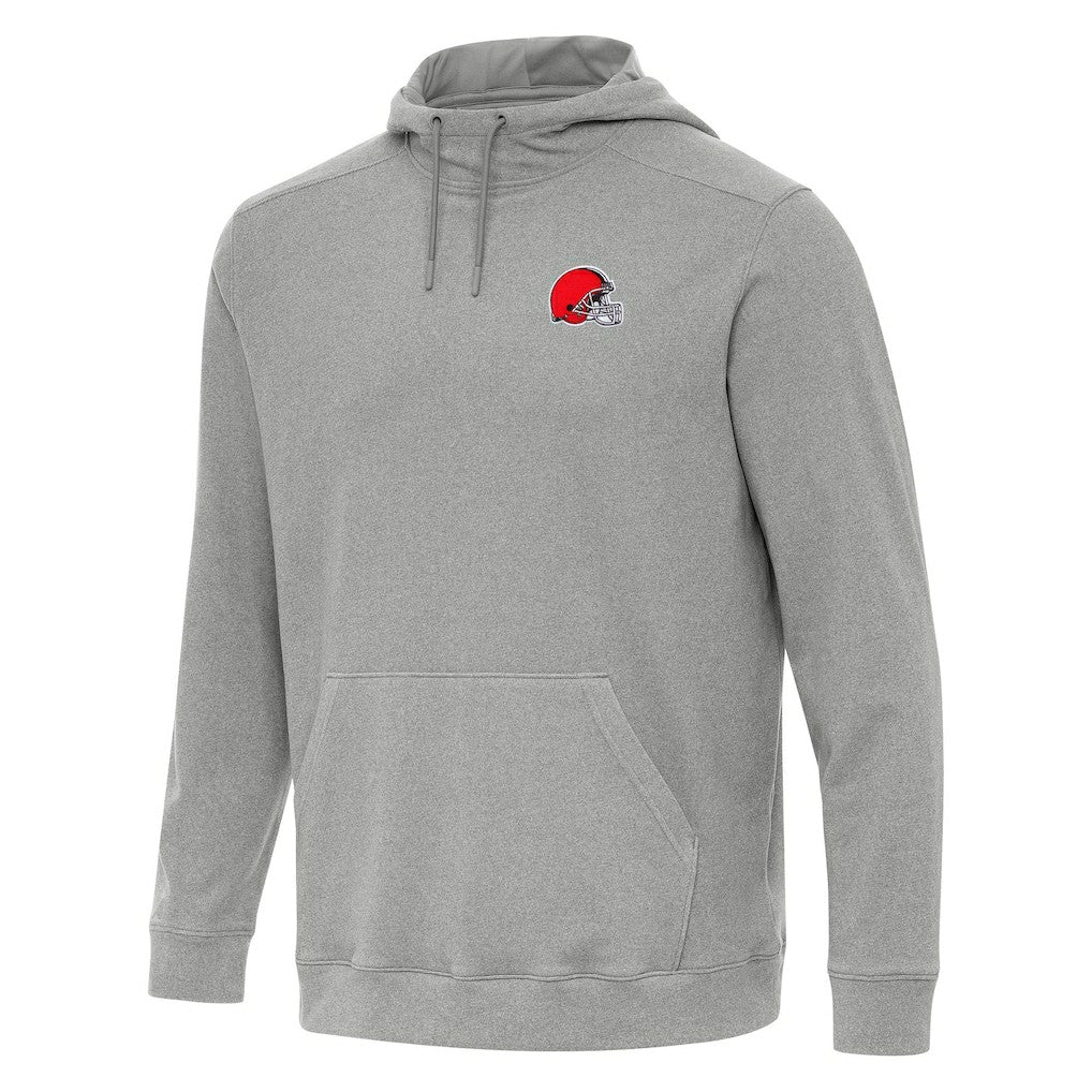 Cleveland Browns Antigua Cloud Pullover Hoodie - Heather Gray Hoodies