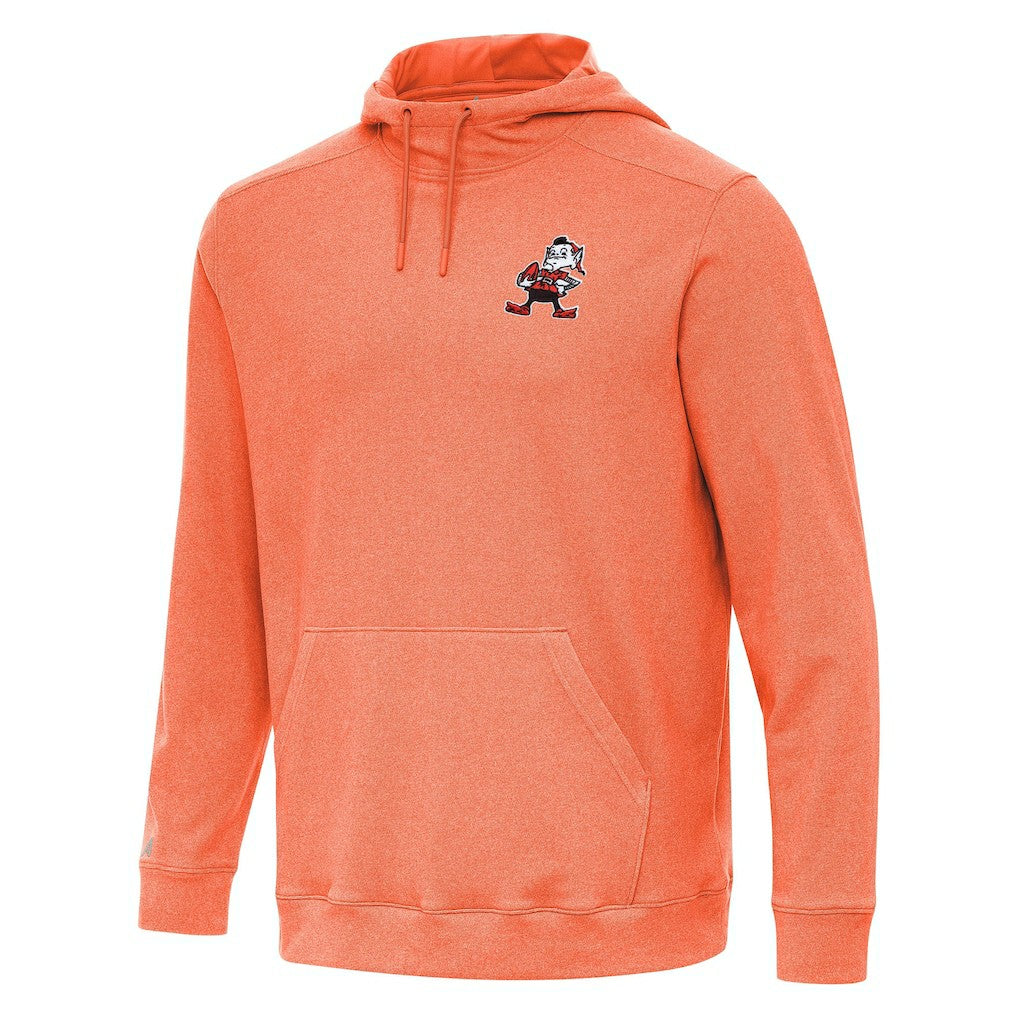 Cleveland Browns Antigua Cloud Pullover Hoodie - Heather Orange Hoodies