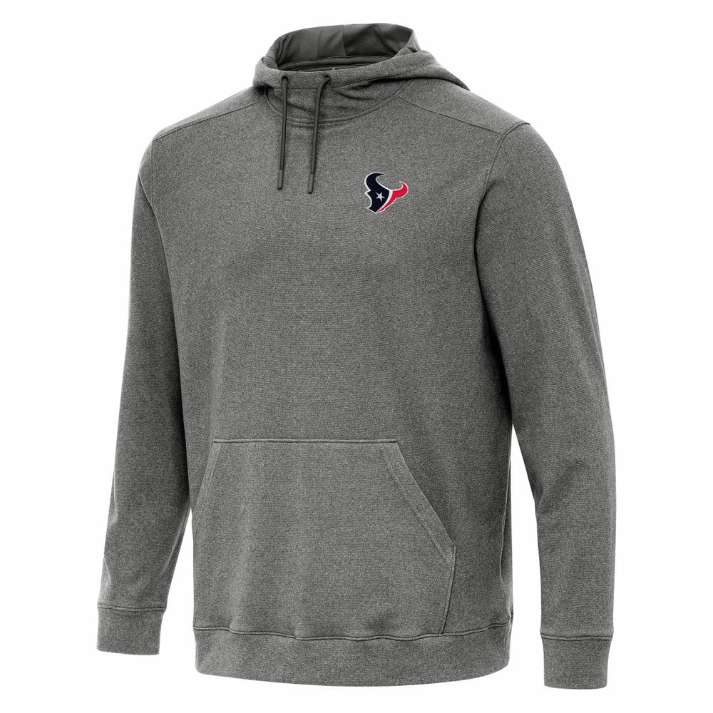 Houston Texans Antigua Cloud Pullover Hoodie - Heather Black Hoodies