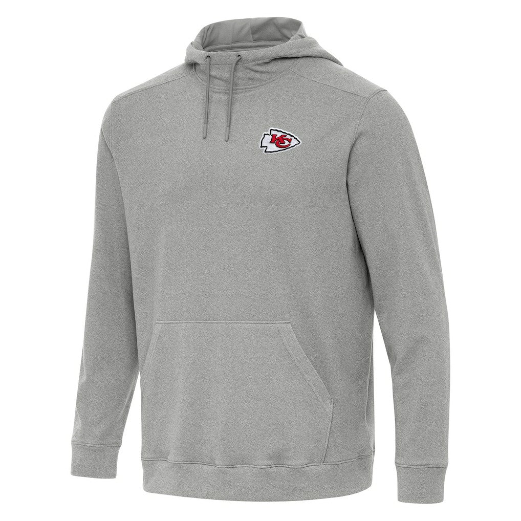 Kansas City Chiefs Antigua Cloud Pullover Hoodie - Heather Gray Hoodies
