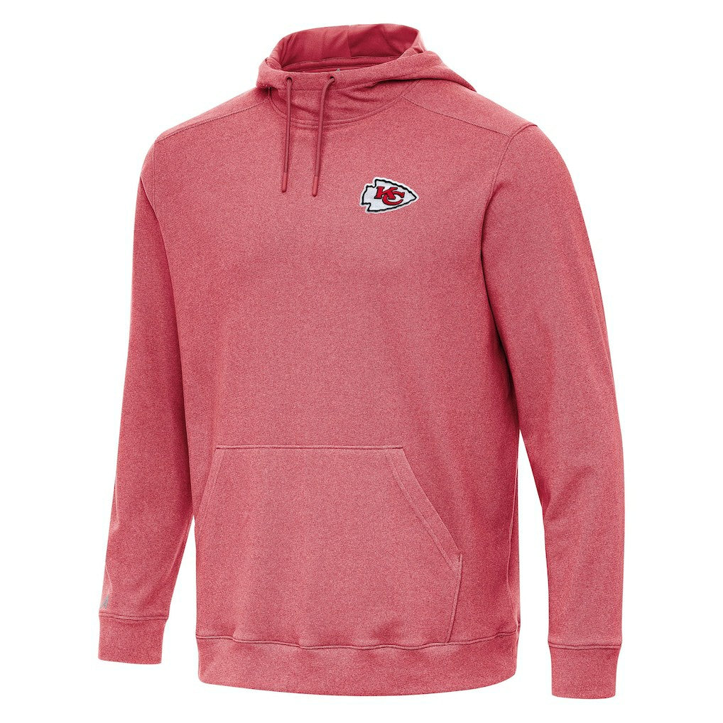 Kansas City Chiefs Antigua Cloud Pullover Hoodie - Heather Red Hoodies
