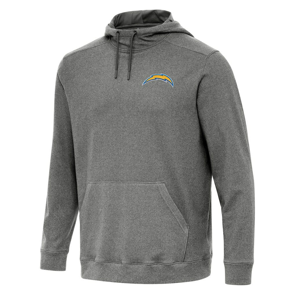 Los Angeles Chargers Antigua Cloud Pullover Hoodie - Heather Black Hoodies