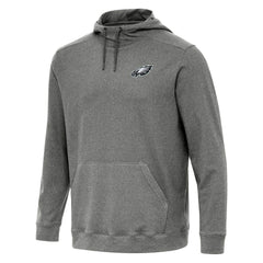 Philadelphia Eagles Antigua Cloud Pullover Hoodie - Heather Black Hoodies
