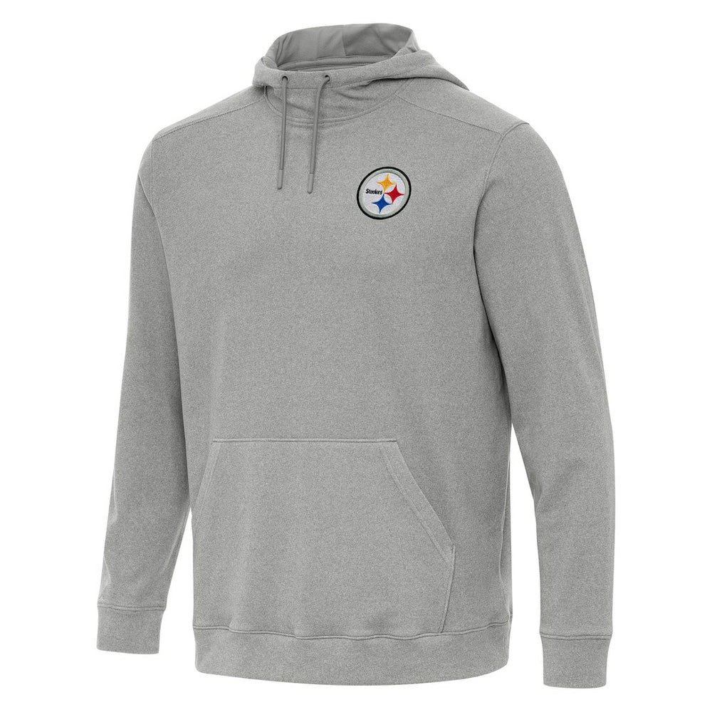 Pittsburgh Steelers Antigua Cloud Pullover Hoodie - Heather Gray Hoodies