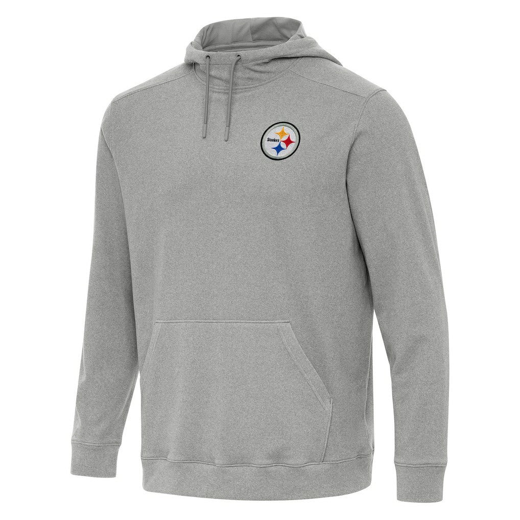 Pittsburgh Steelers Antigua Cloud Pullover Hoodie - Heather Gray Hoodies