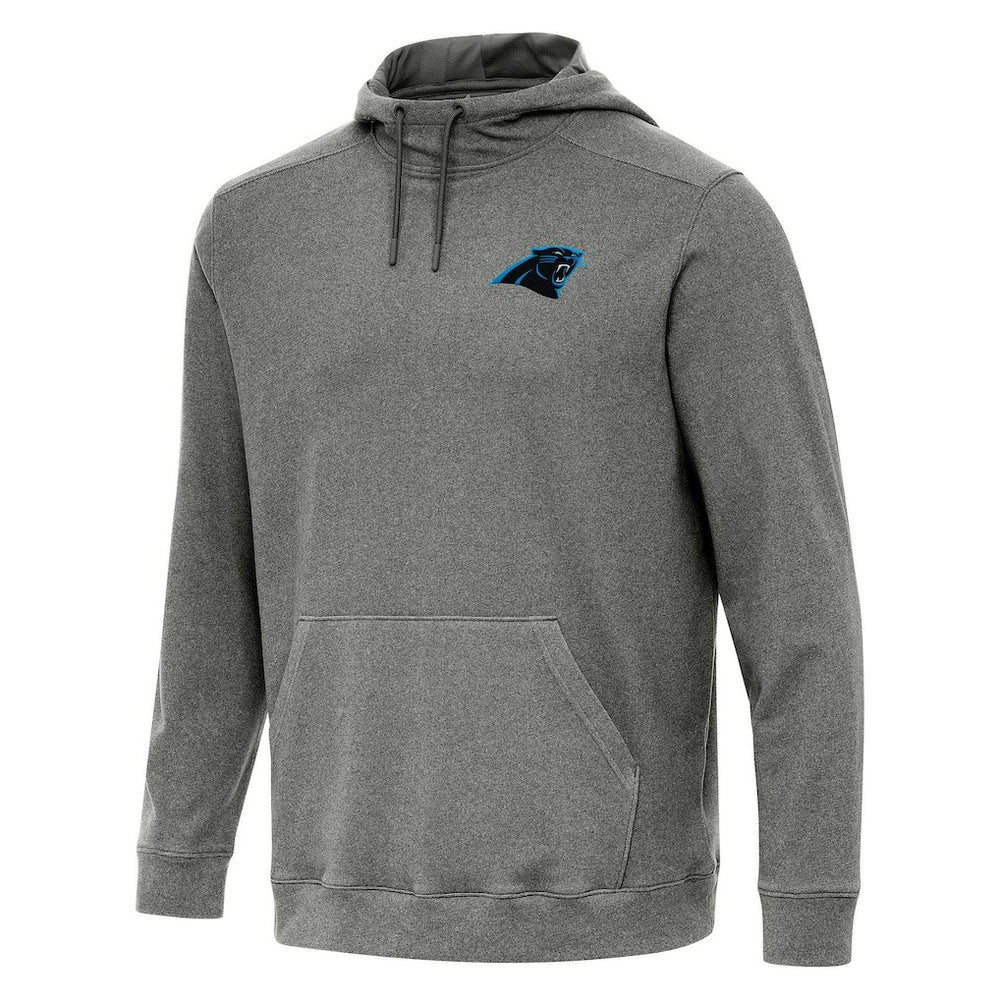 Carolina Panthers Antigua Cloud Pullover Hoodie - Heather Black Hoodies