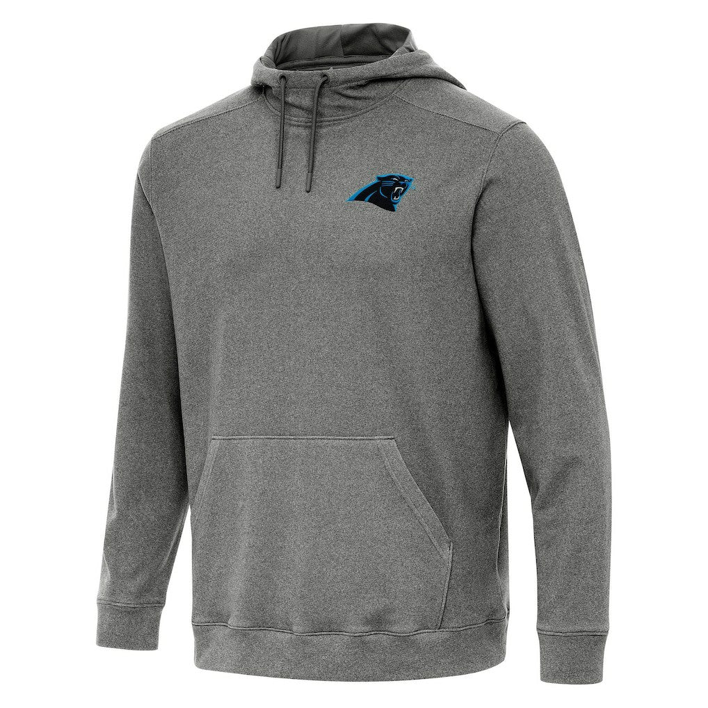 Carolina Panthers Antigua Cloud Pullover Hoodie - Heather Black Hoodies
