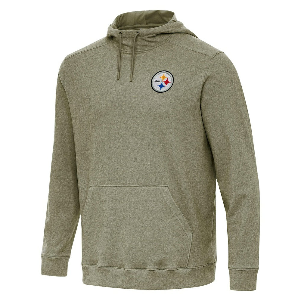 Pittsburgh Steelers Antigua Cloud Pullover Hoodie - Olive Hoodies
