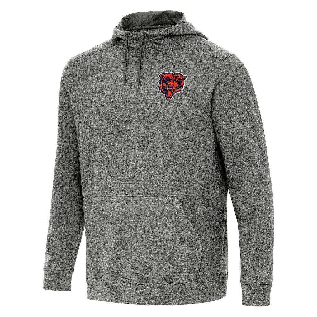 Chicago Bears Antigua Cloud Pullover Hoodie - Heather Black Hoodies
