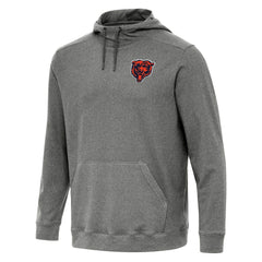 Chicago Bears Antigua Cloud Pullover Hoodie - Heather Black Hoodies