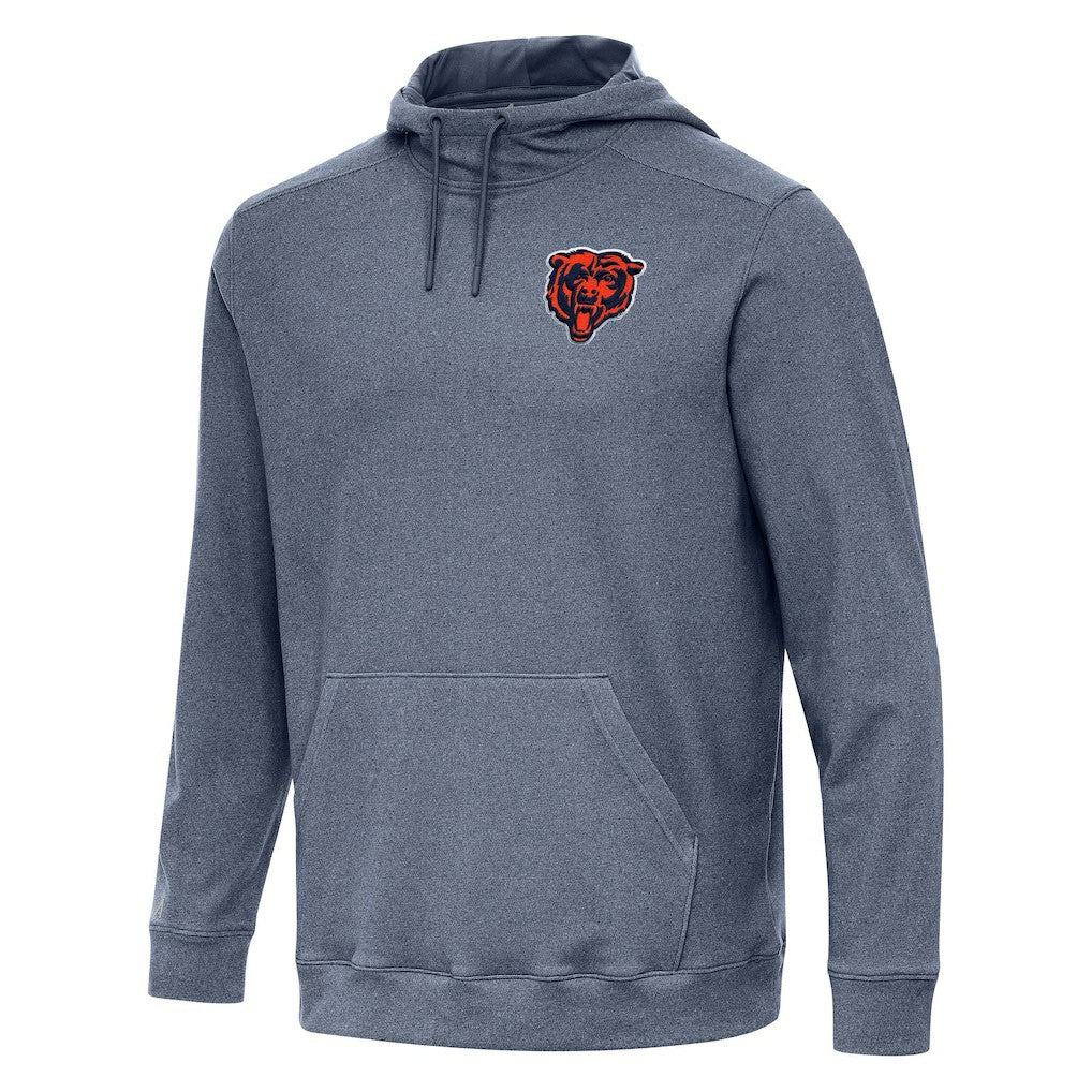 Chicago Bears Antigua Cloud Pullover Hoodie - Heather Navy Hoodies