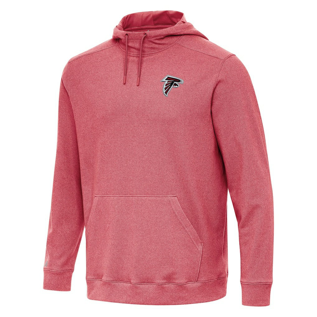 Atlanta Falcons Antigua Cloud Pullover Hoodie - Heather Red Hoodies