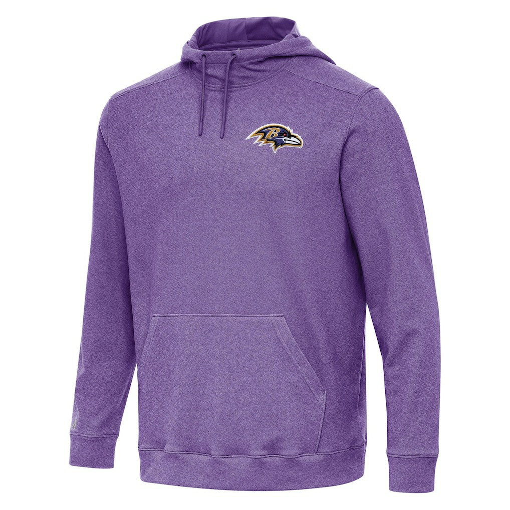 Baltimore Ravens Antigua Cloud Pullover Hoodie - Heather Purple Hoodies