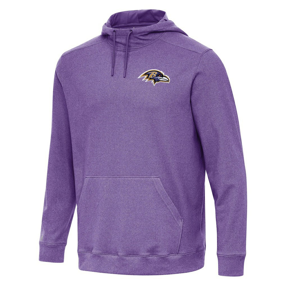 Baltimore Ravens Antigua Cloud Pullover Hoodie - Heather Purple Hoodies