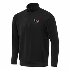 Houston Texans Antigua Generation Quarter-Zip Pullover Top - Black Pullover