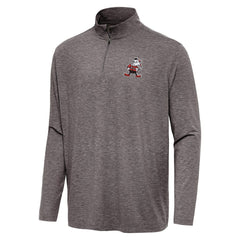 Cleveland Browns Antigua Hunk Quarter-Zip Jacket - Brown Jackets