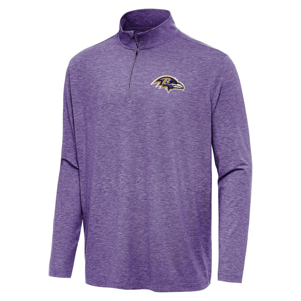 Baltimore Ravens Antigua Hunk Quarter-Zip Jacket - Heather Purple Jackets