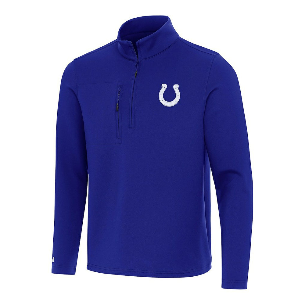 Indianapolis Colts Antigua Insider Quarter-Zip Pullover Top - Royal Pullover