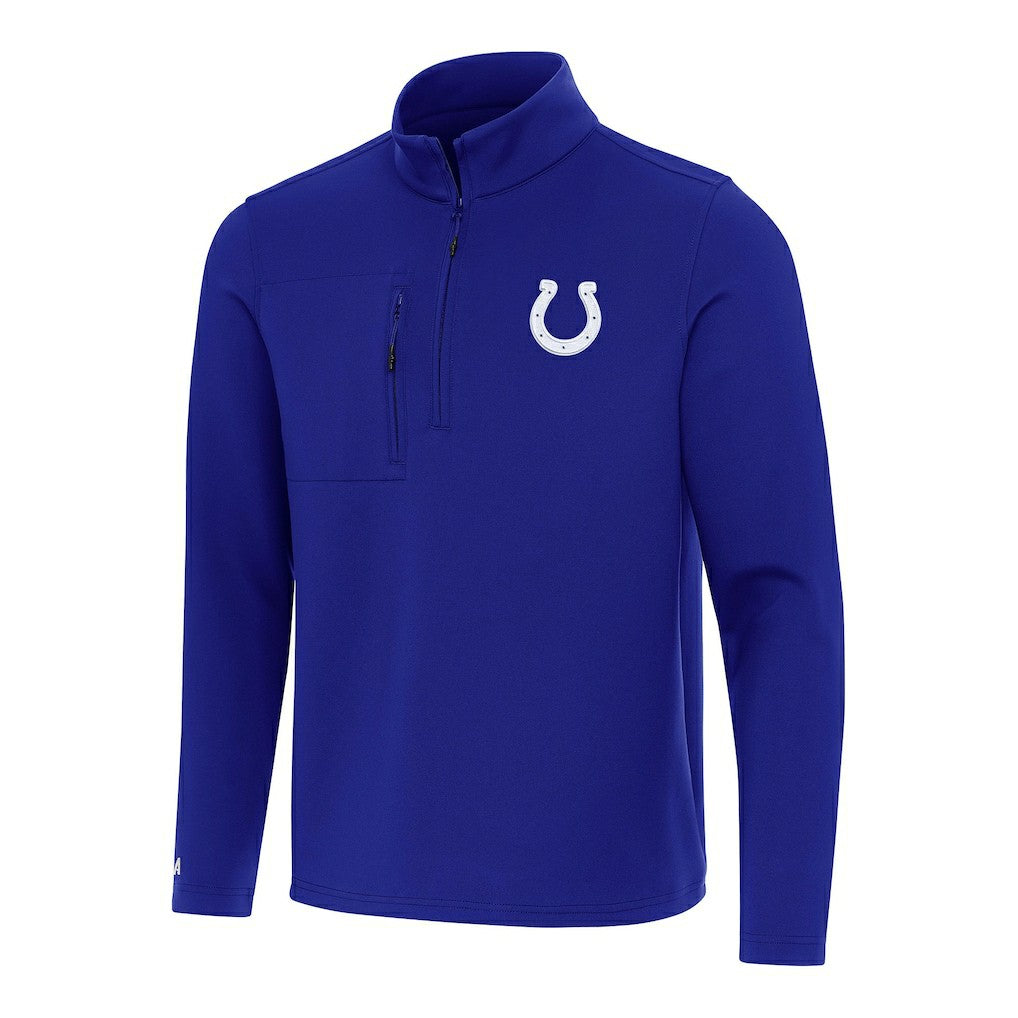 Indianapolis Colts Antigua Insider Quarter-Zip Pullover Top - Royal Pullover