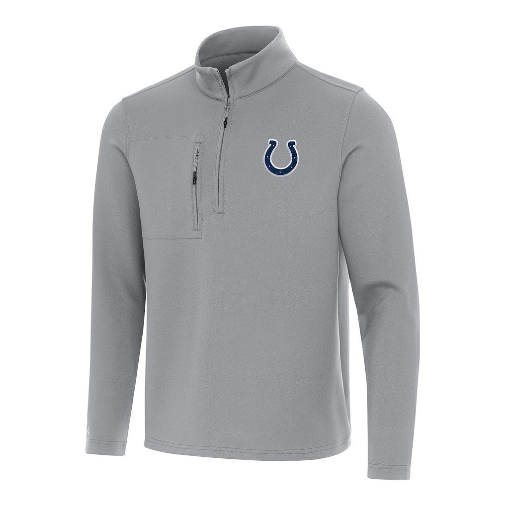 Indianapolis Colts Antigua Insider Quarter-Zip Pullover Top - Gray Pullover