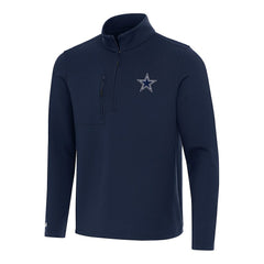 Dallas Cowboys Antigua Insider Quarter-Zip Pullover Top - Navy Pullover