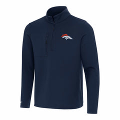 Denver Broncos Antigua Insider Quarter-Zip Pullover Top - Navy Pullover