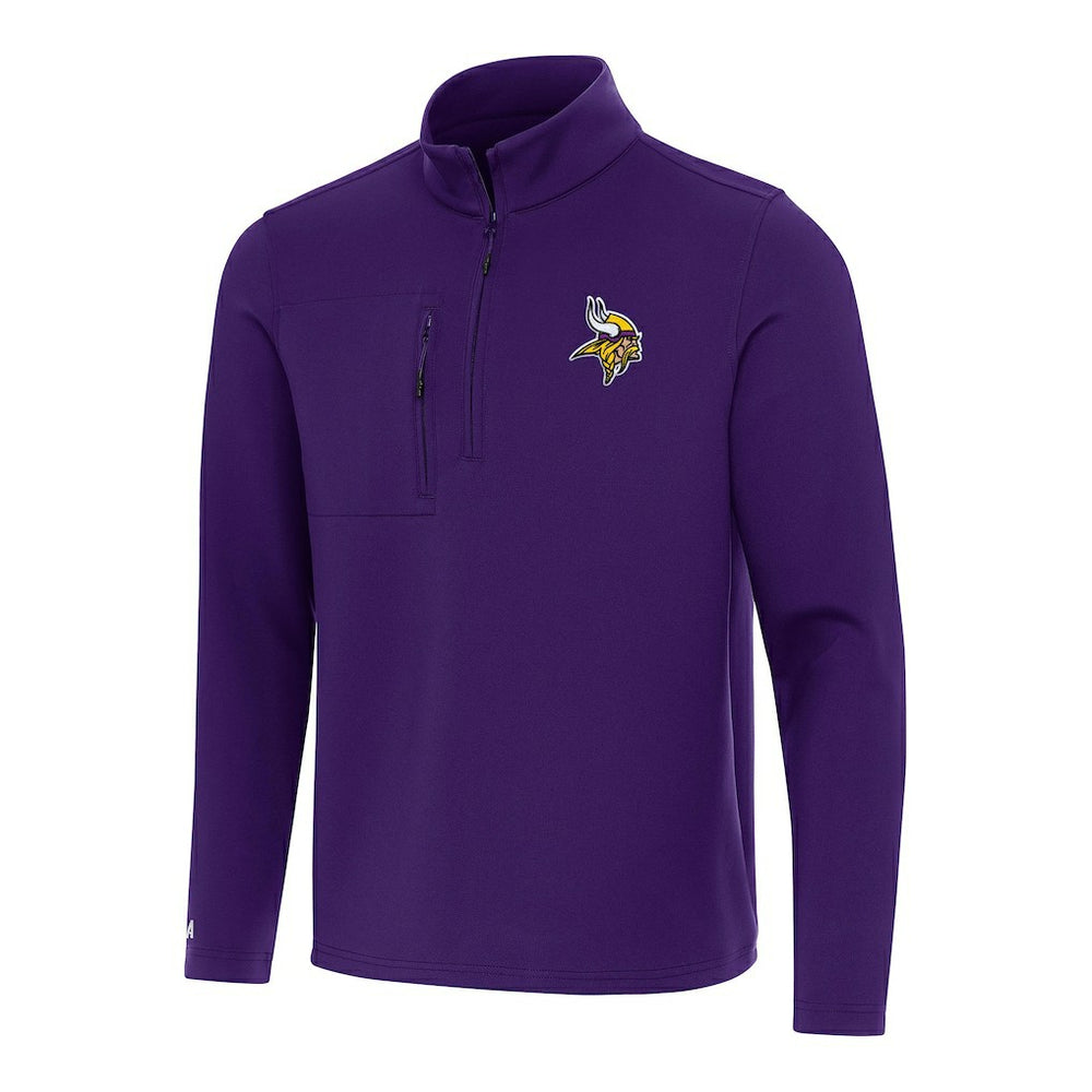 Minnesota Vikings Antigua Insider Quarter-Zip Pullover Top - Purple Pullover