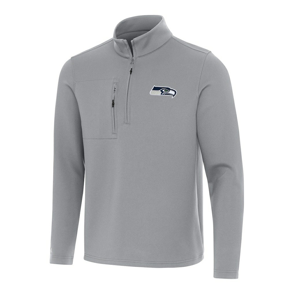 Seattle Seahawks Antigua Insider Quarter-Zip Pullover Top - Gray Pullover