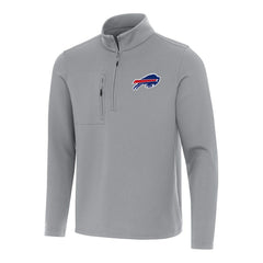 Buffalo Bills Antigua Insider Quarter-Zip Pullover Top - Gray Pullover